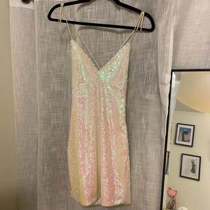 SUPERDOWN SPARKLY MINI DRESS